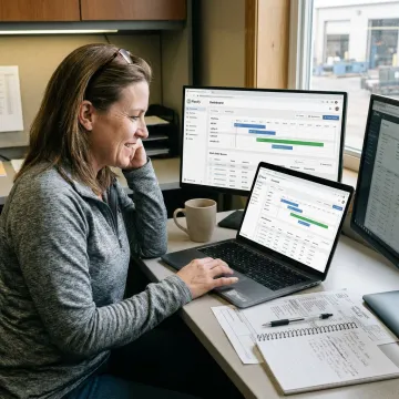 Manufacturing capacity planning software dashboard