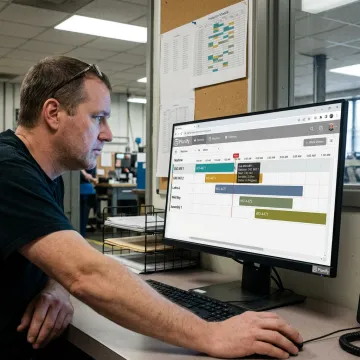 Finite scheduling software for job shops