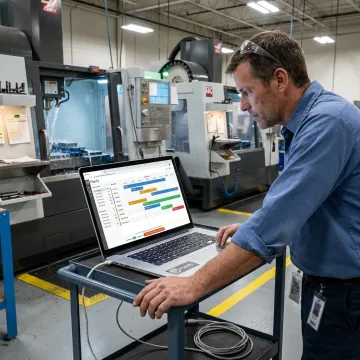 Manufacturing consulting and scheduling software dashboard