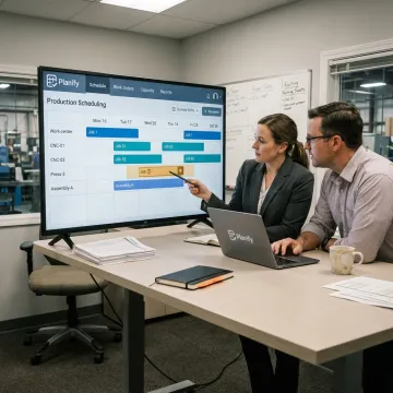Consultant mapping production scheduling process