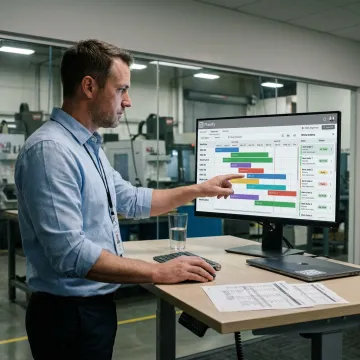 Plant asset management software dashboard for manufacturers