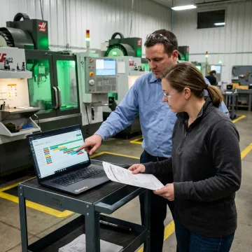 Manufacturing planner using shop floor scheduling software