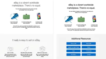 eBay marketplace interface showing diverse product listings and auction formats
