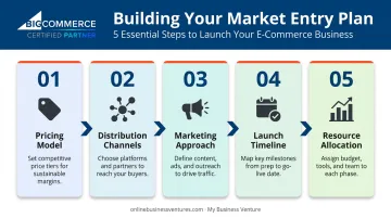 5-step market entry plan development process flow from pricing to resource allocation