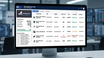MBV inventory management dashboard showing real-time dropship product sync