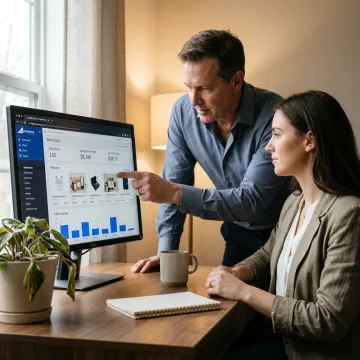 Dropshipping coach advising an online store owner