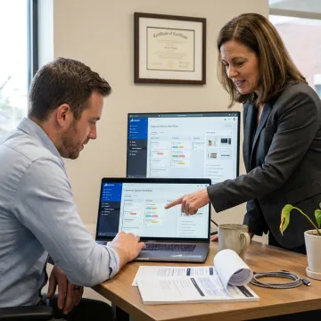 MBV coach guiding customer service training online