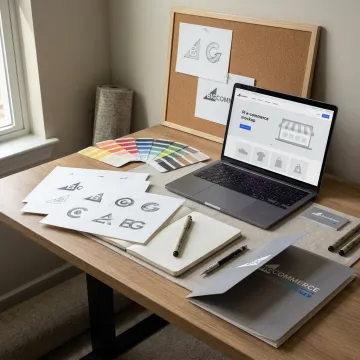 Custom logo and brand graphics for an online store