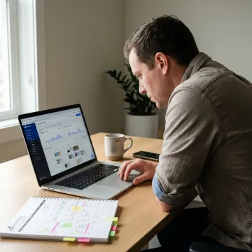 Social media strategist planning e-commerce content