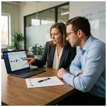 Consultant guiding ecommerce store launch process