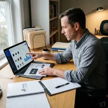 Ecommerce consultant reviewing store launch plan