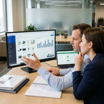 BigCommerce store dashboard on laptop