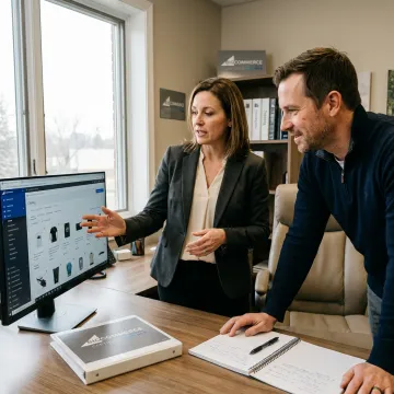 Ecommerce consultant coaching an online store owner