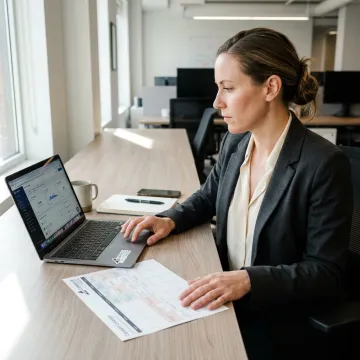 Consultant planning LinkedIn marketing content