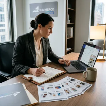 Consultant planning Instagram marketing for an e-commerce store
