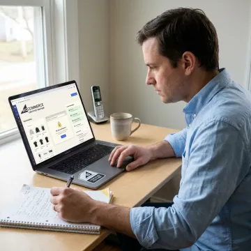 Ready-made e-commerce website on laptop