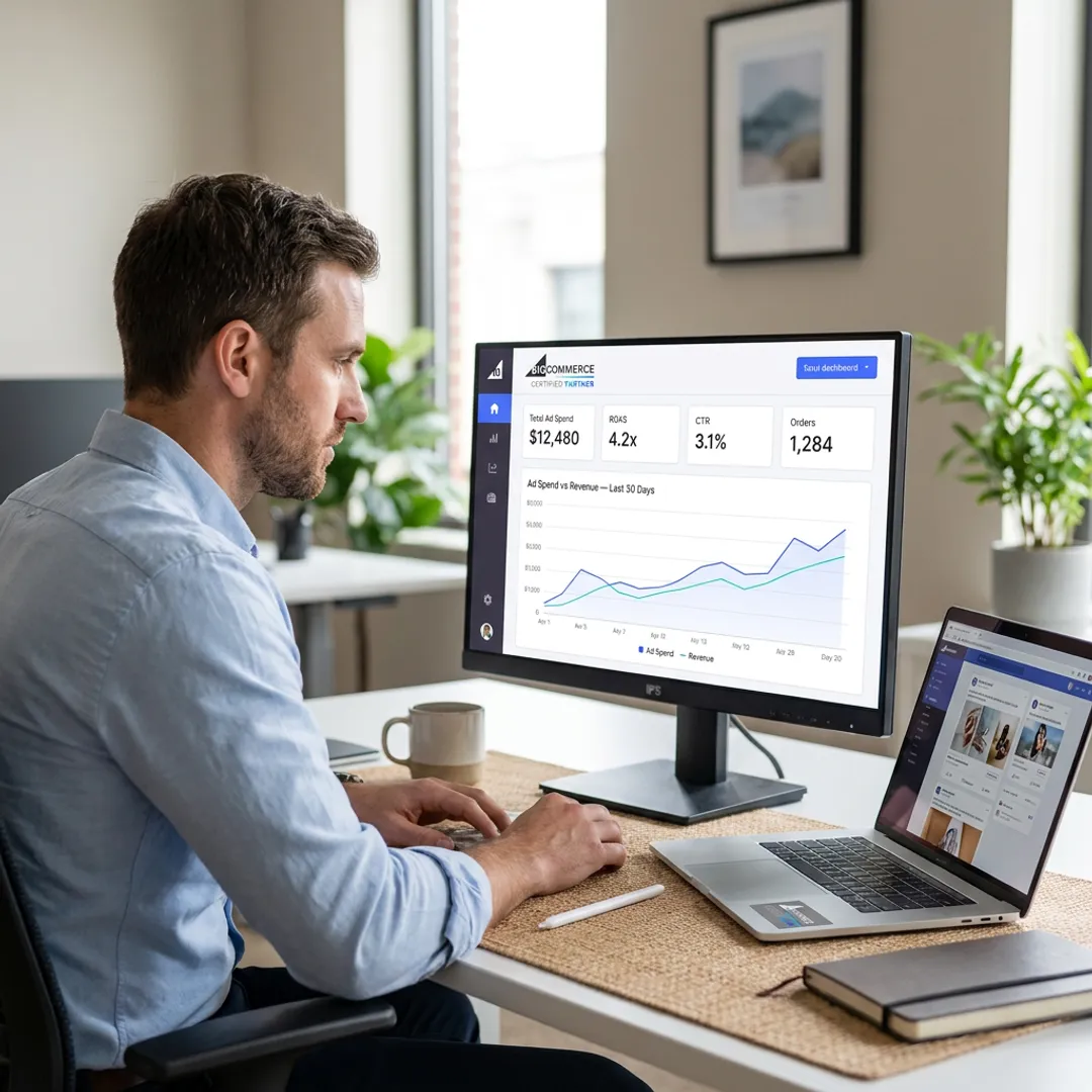 E-commerce advertising dashboard for online store marketing