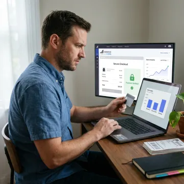 Secure credit card processing for an online store