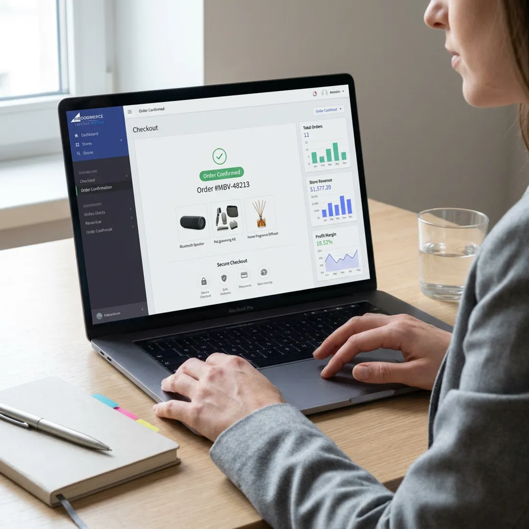 Online payment processing for a small business store