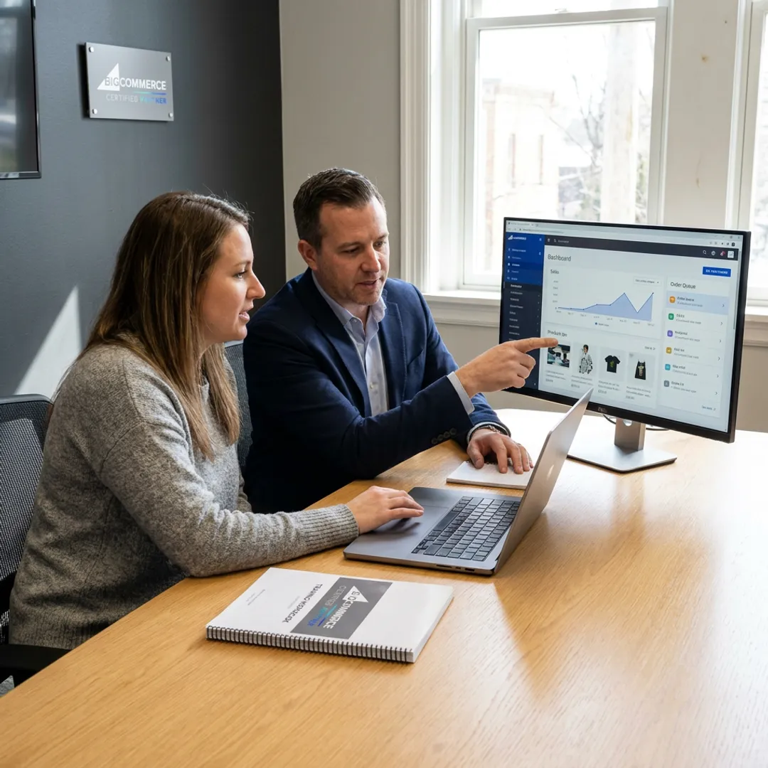 Dropshipping coaching session with e-commerce dashboard