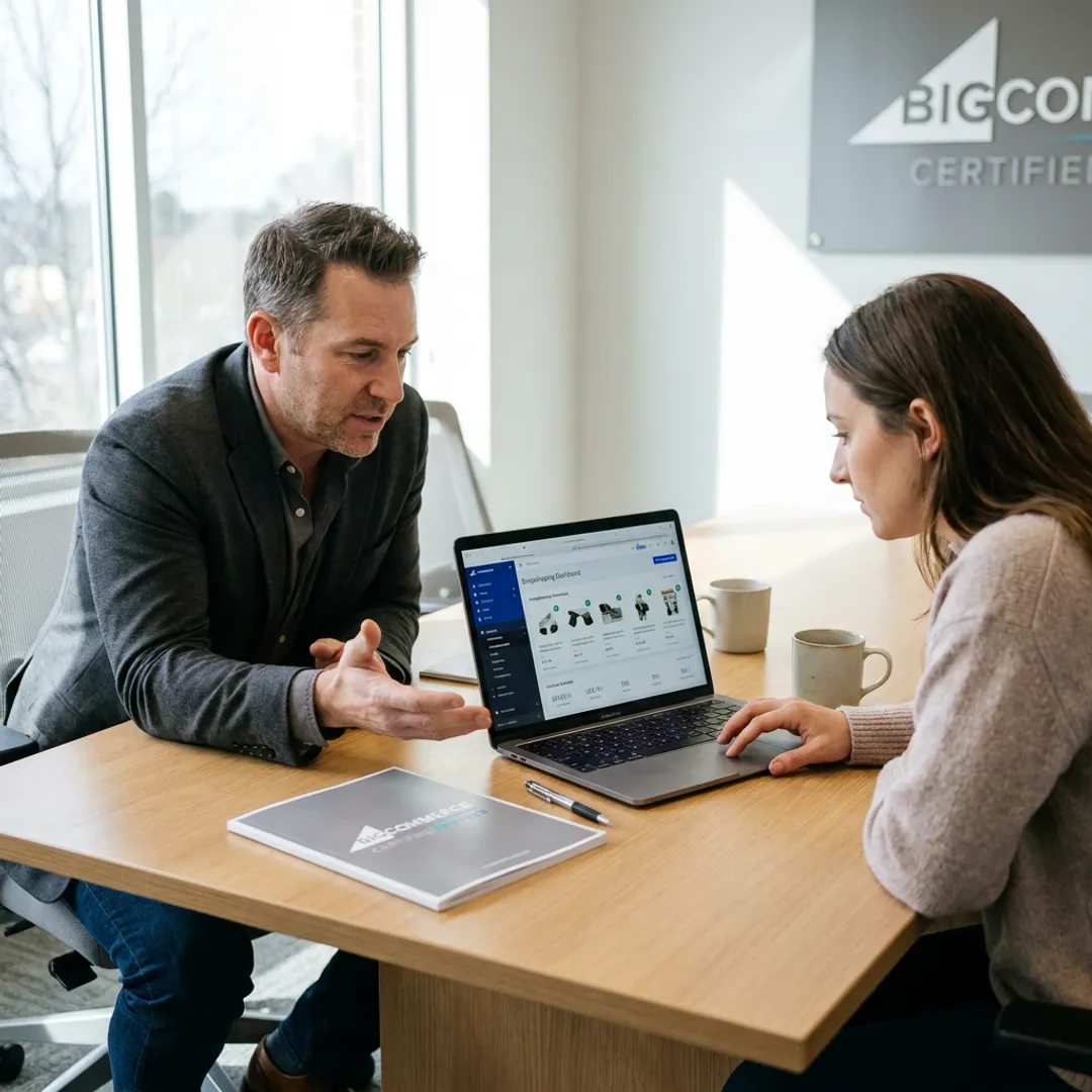 E-commerce coach guiding an online store owner