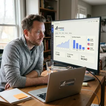 Digital marketing dashboard for e-commerce store growth