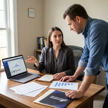 E-commerce strategist coaching an online store owner