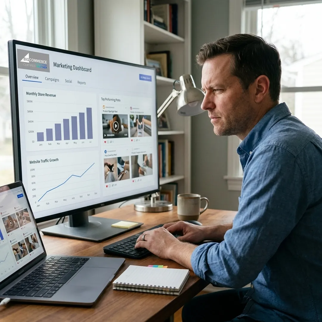 Digital marketing dashboard for an e-commerce store