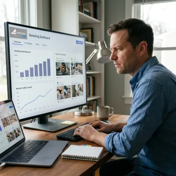 Digital marketing dashboard for an e-commerce store