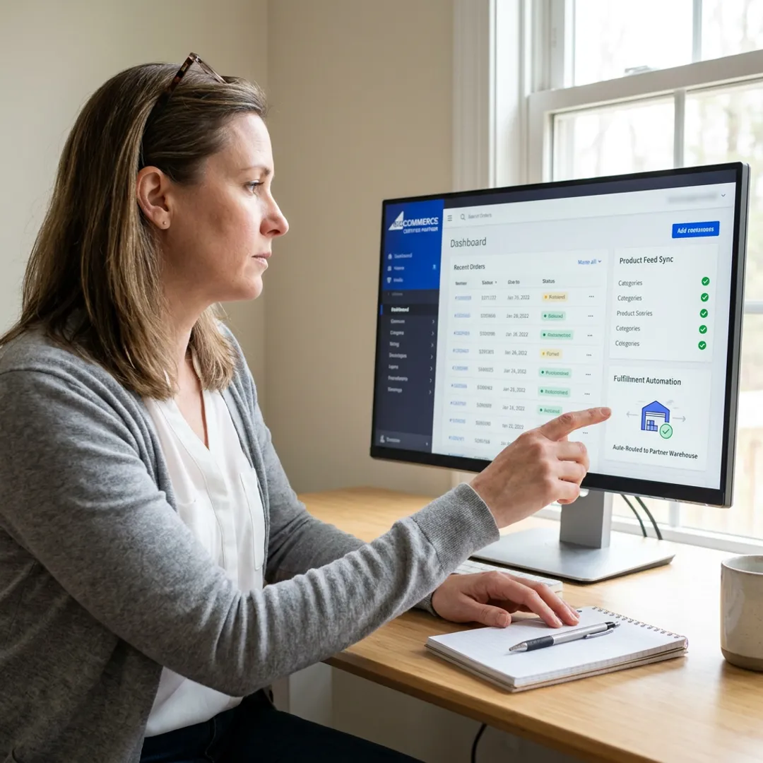 E-commerce automation and order fulfillment dashboard