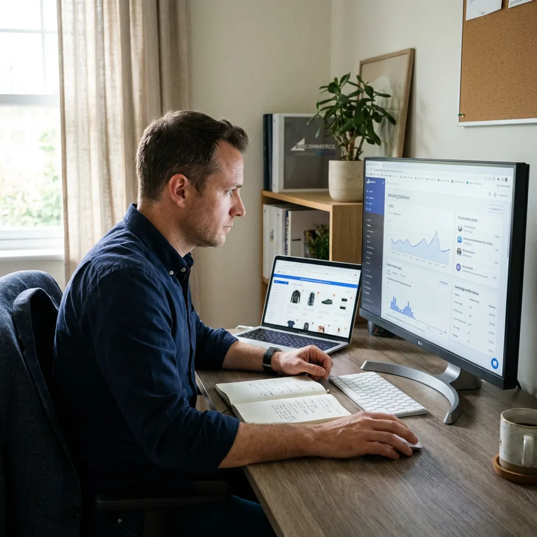 Online marketing dashboard for an e-commerce store