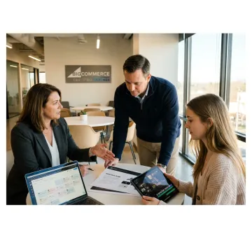 Done-for-you digital marketing team planning an e-commerce campaign