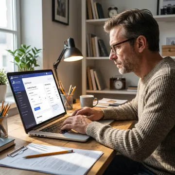 Secure e-commerce checkout setup on laptop