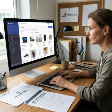 Entrepreneur starting an online business with MBV