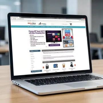 E-commerce website design dashboard with product catalog