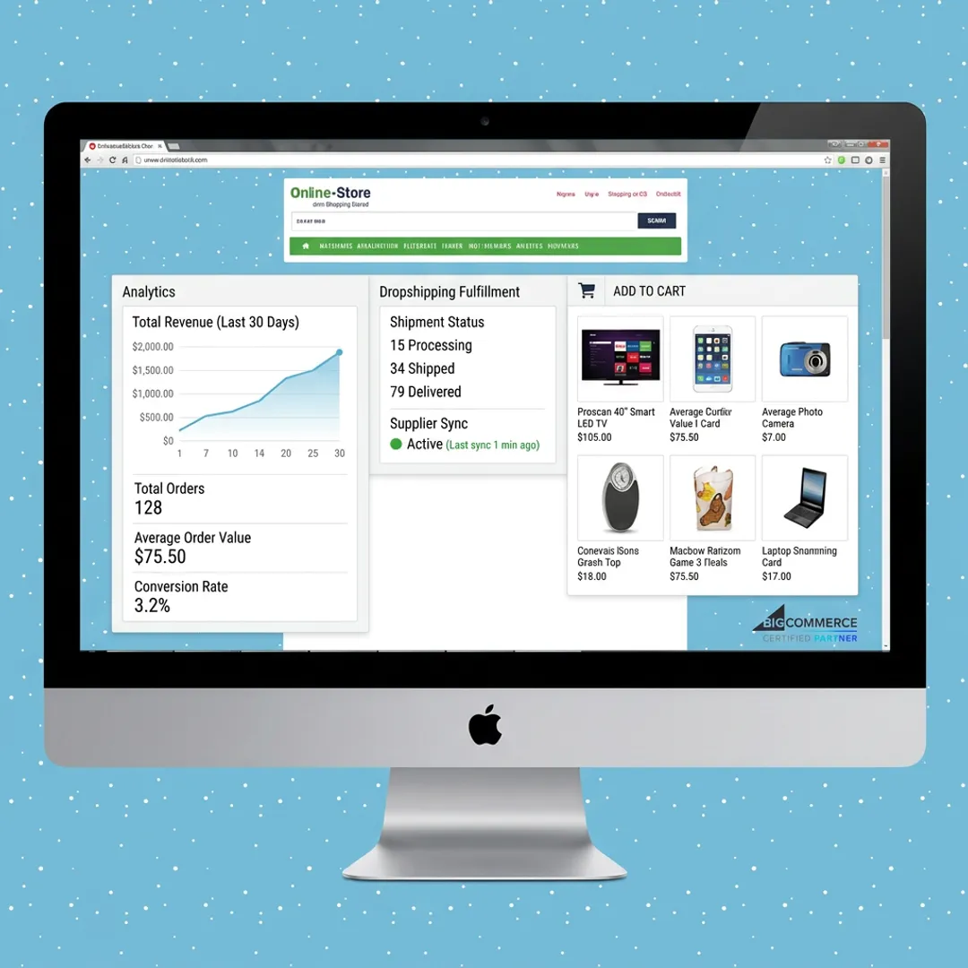 Turnkey dropshipping website dashboard