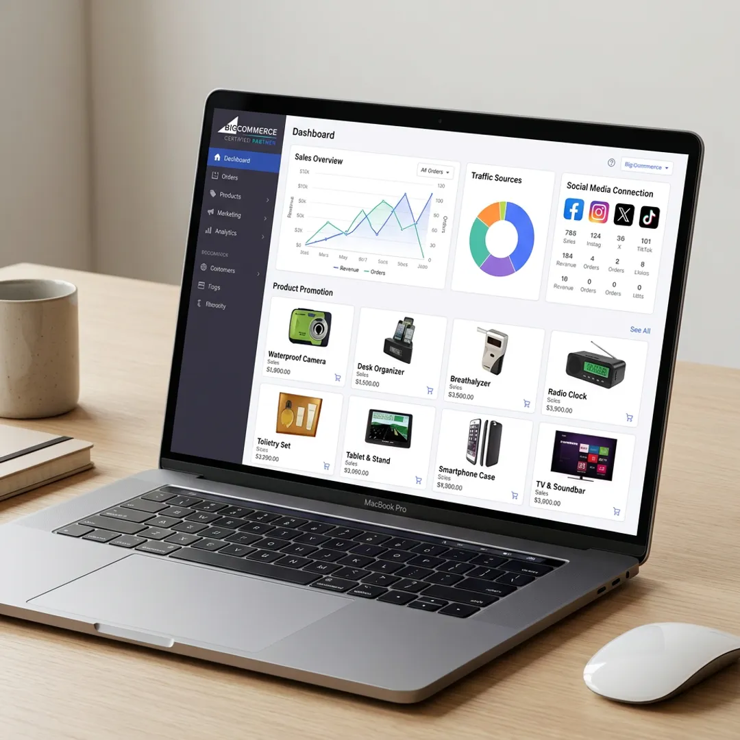 E-commerce digital marketing strategy workspace