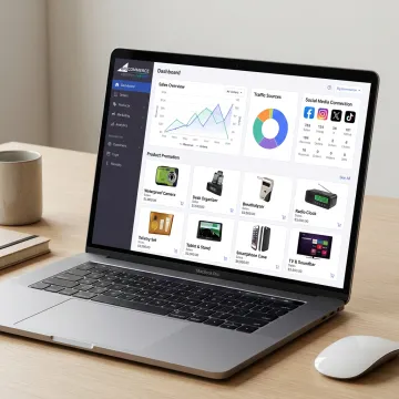 E-commerce digital marketing strategy workspace
