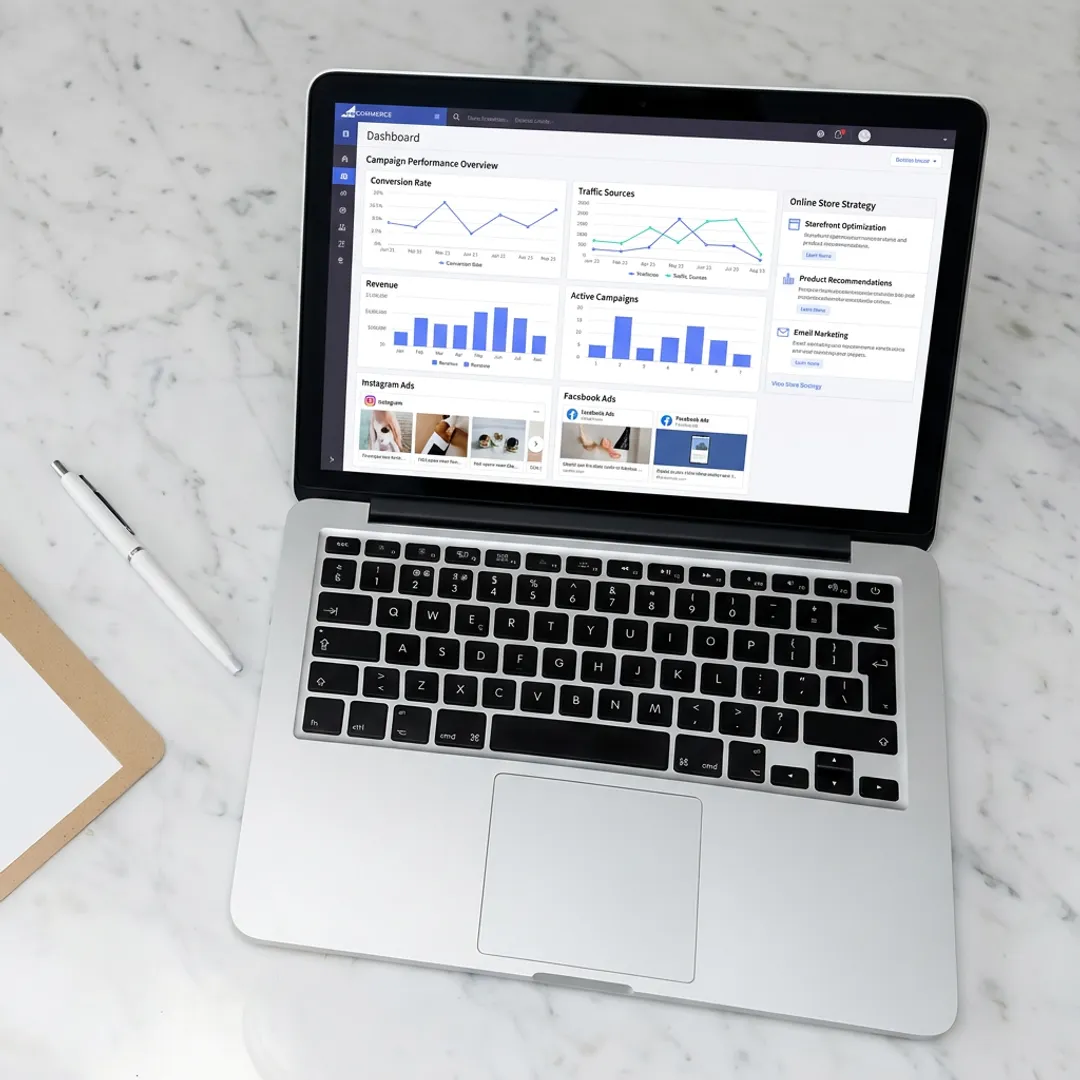 Done-for-you e-commerce marketing campaign dashboard
