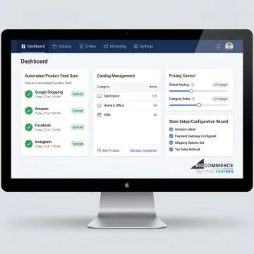Turn-key e-commerce product feed dashboard