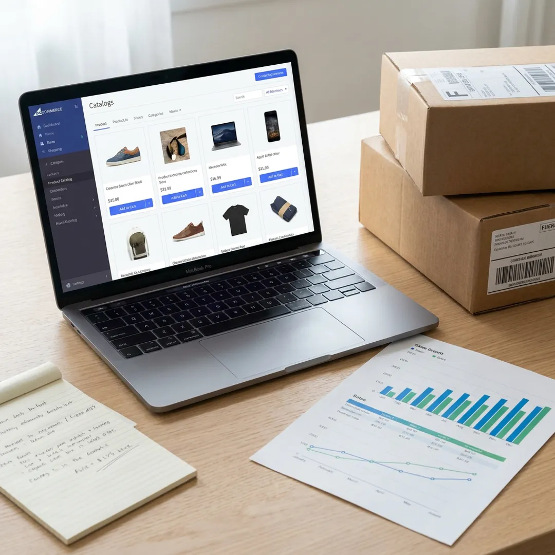 Turn-key e-commerce business launch workspace