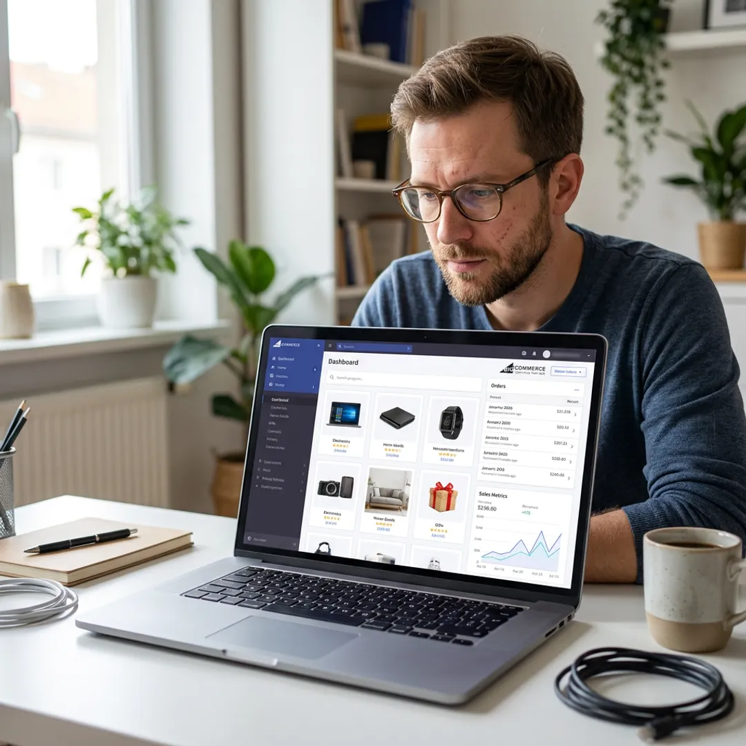 Entrepreneur launching a dropshipping ecommerce store