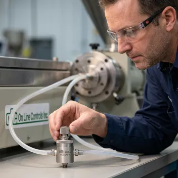 Technician adjusting MicroAir II regulator