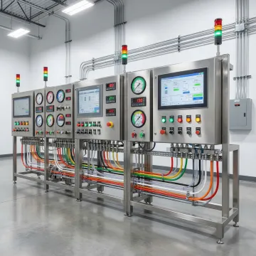 Precision pneumatic control equipment in industrial facility