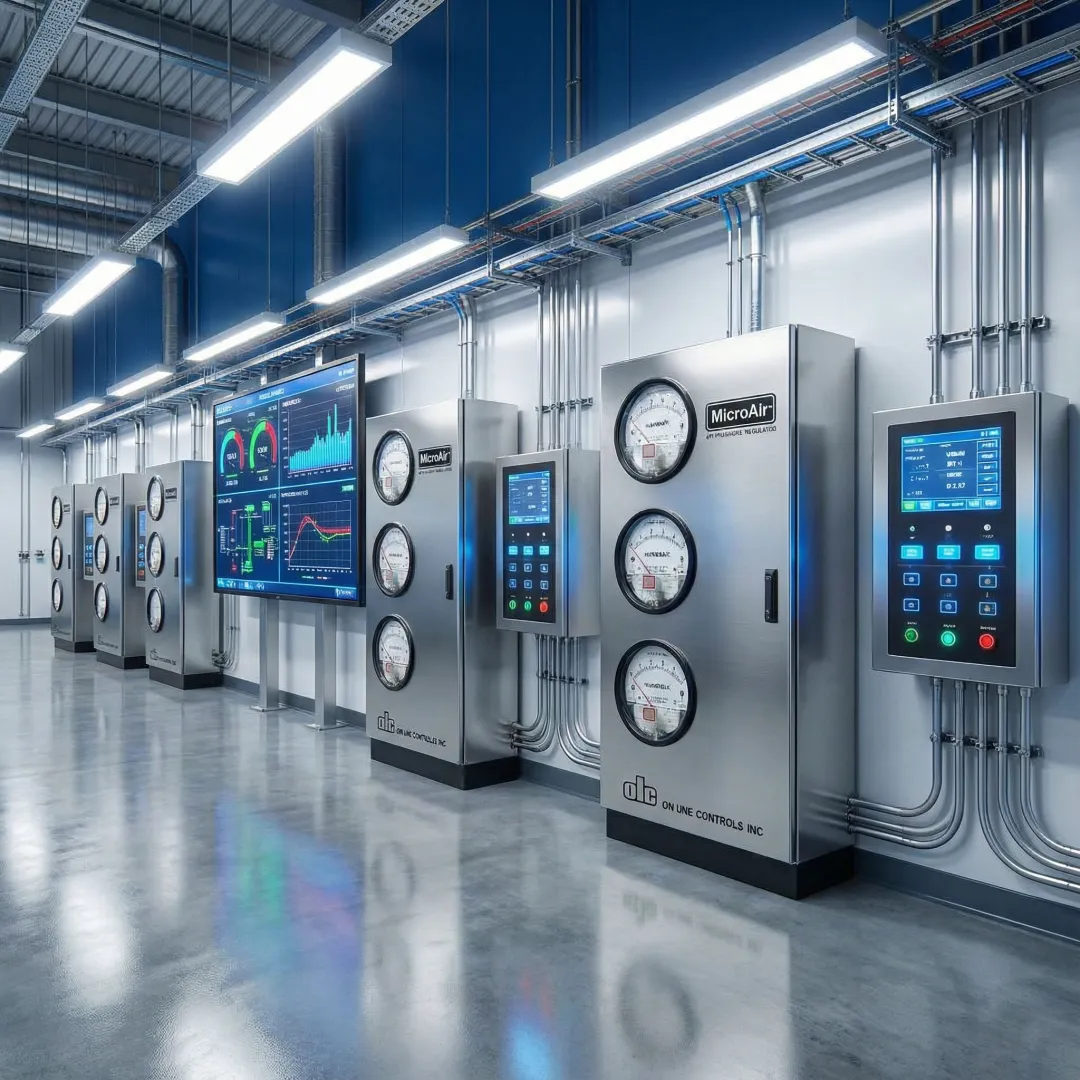 Precision pressure control equipment in industrial manufacturing setting