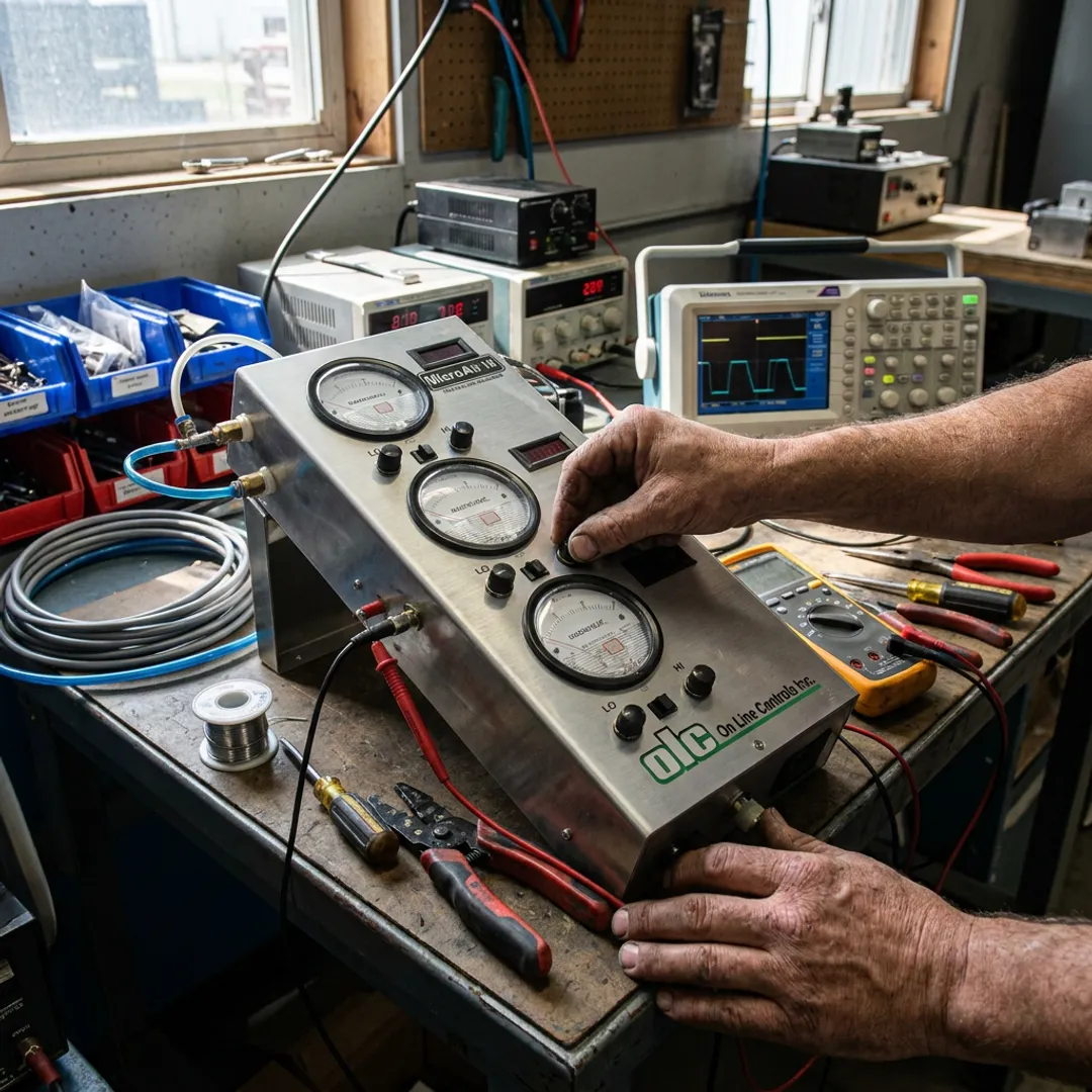 Industrial control repair testing process
