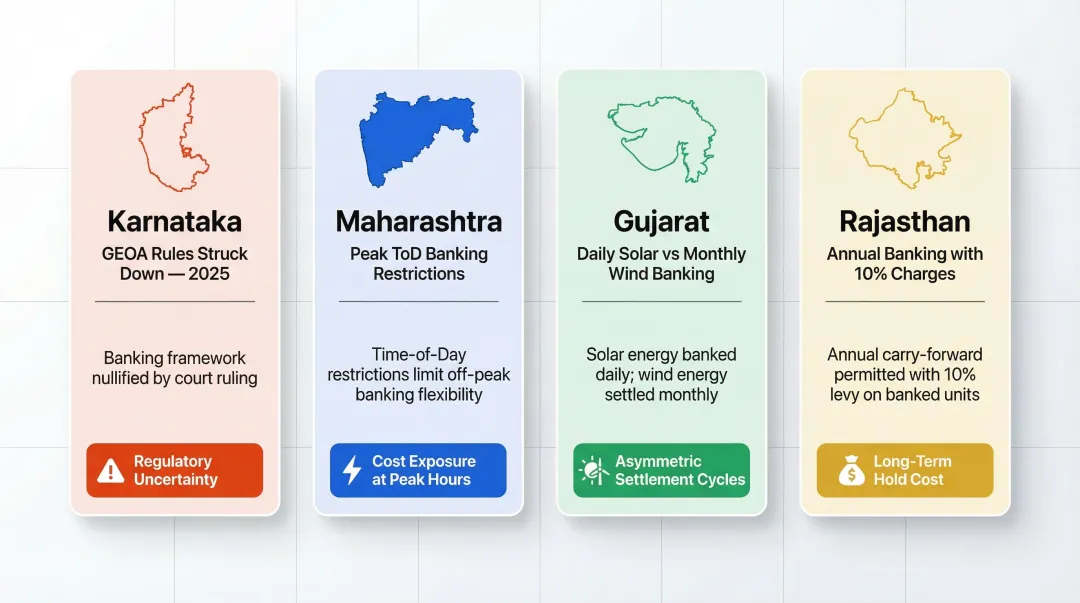 India state-level renewable energy open access regulatory rules comparison infographic