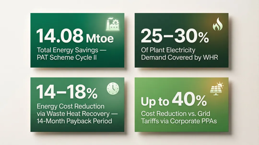 India energy savings benchmarks across efficiency programs and renewable PPAs comparison