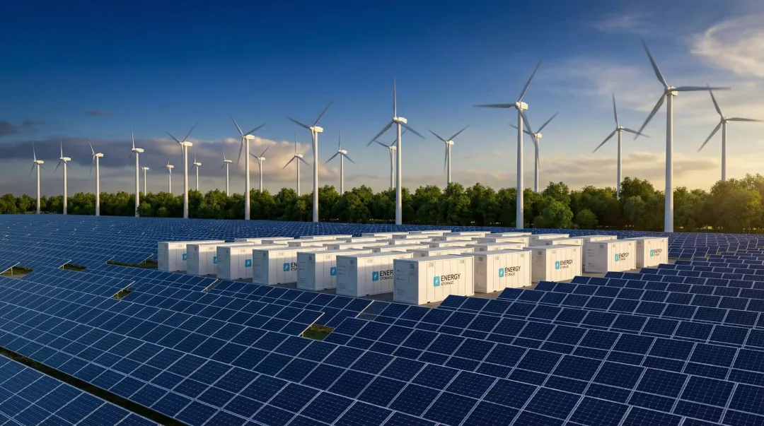 Hybrid solar wind and battery energy storage system project for round-the-clock power supply