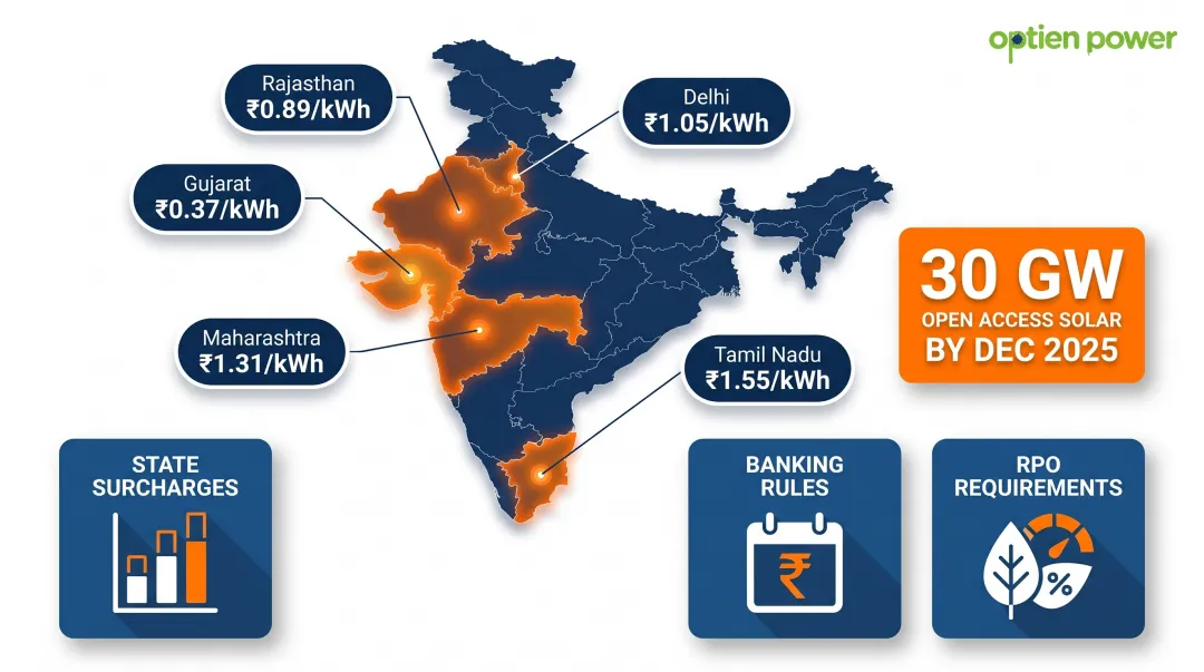 India renewable energy regulatory complexity map with 29 state commissions and surcharge variations